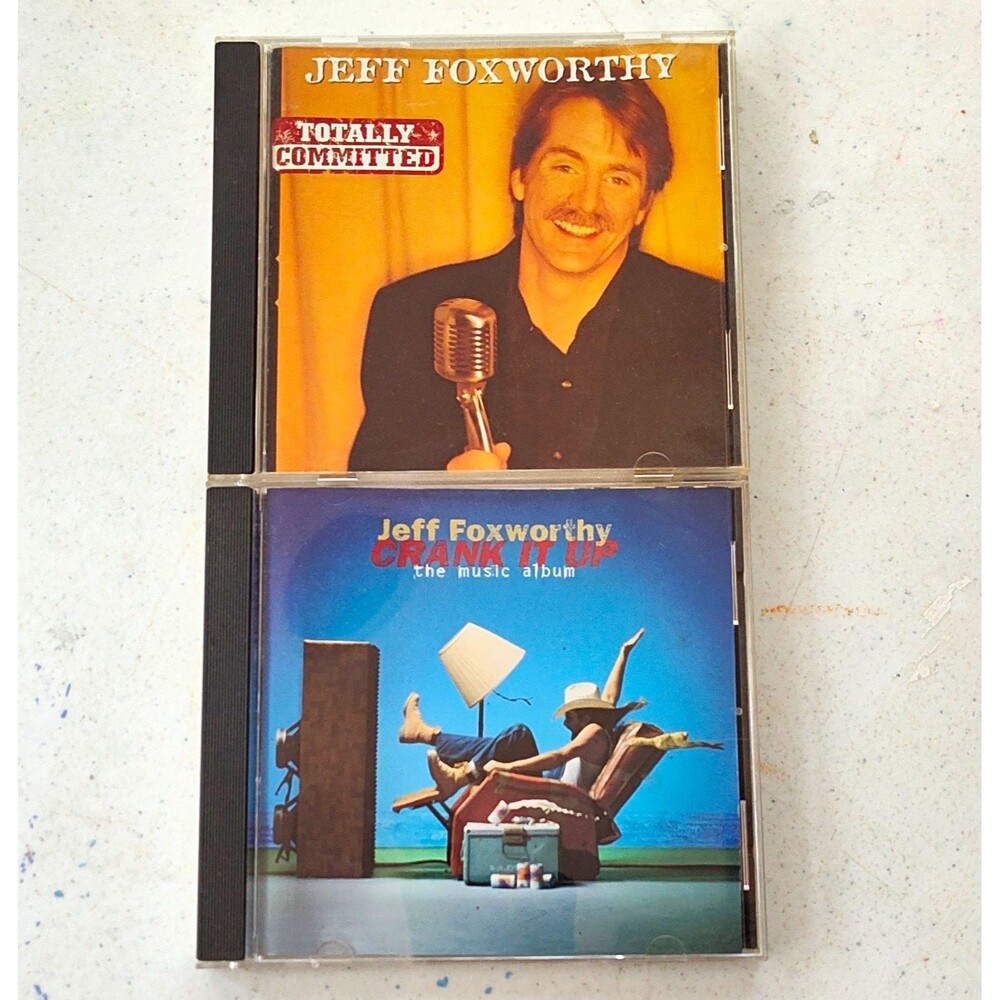 Jeff Foxworthy Lot of 2 Comedy CDs: Totally Committed + Crank It Up  1512